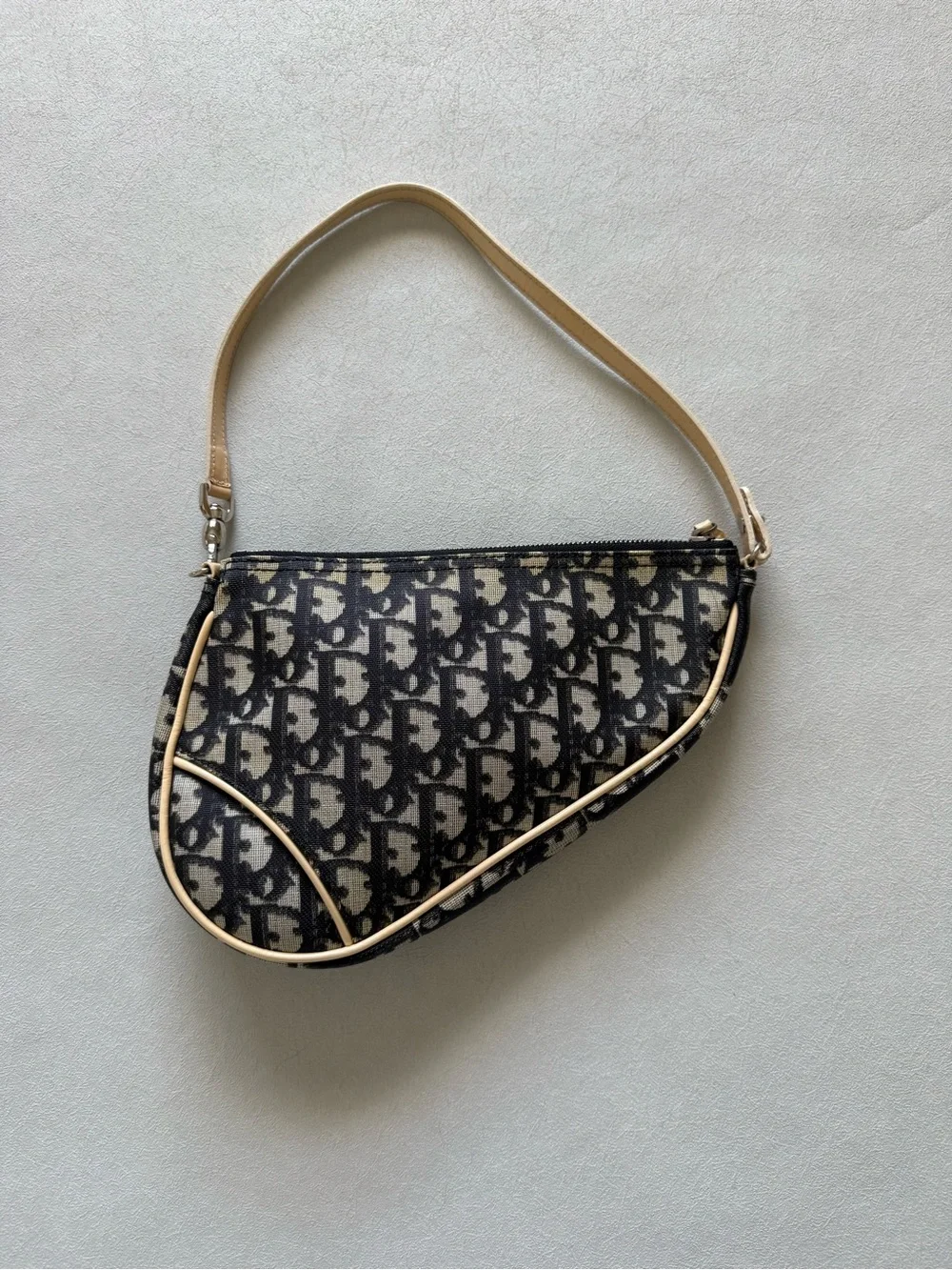 Vintage Christian Dior Saddle Pochette Shoulder Bag